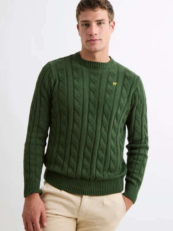 JERSEY TRENZADO KAKI