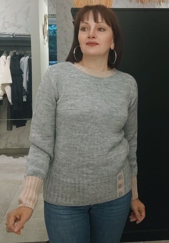 JERSEY UNA _su _10 gris /rosa