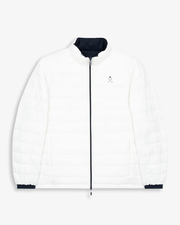 CHAQUETA MONTE CARLO NAVY BLUE/ reversible interior plumas blanco