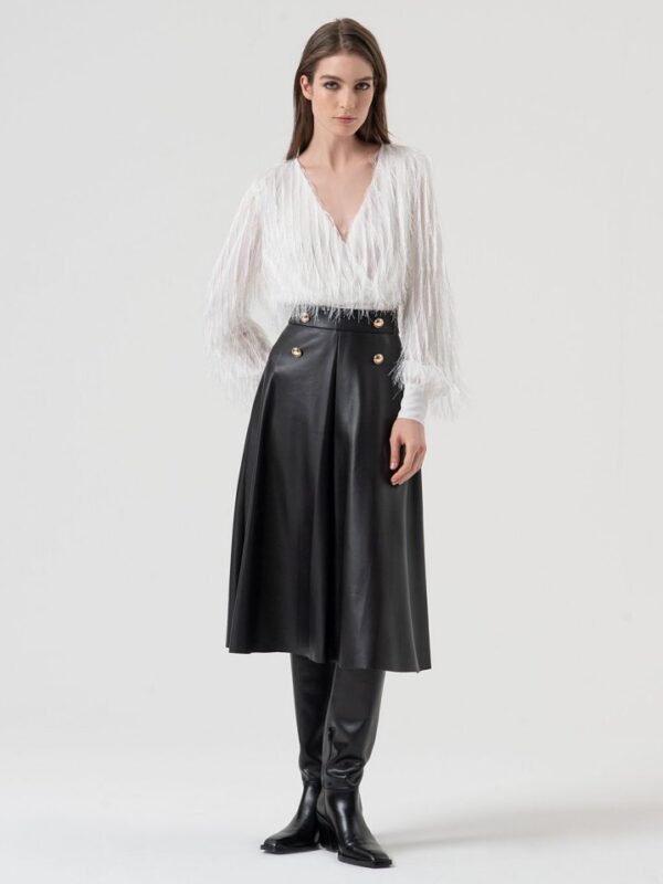 FALDA MIDI ECOPIEL