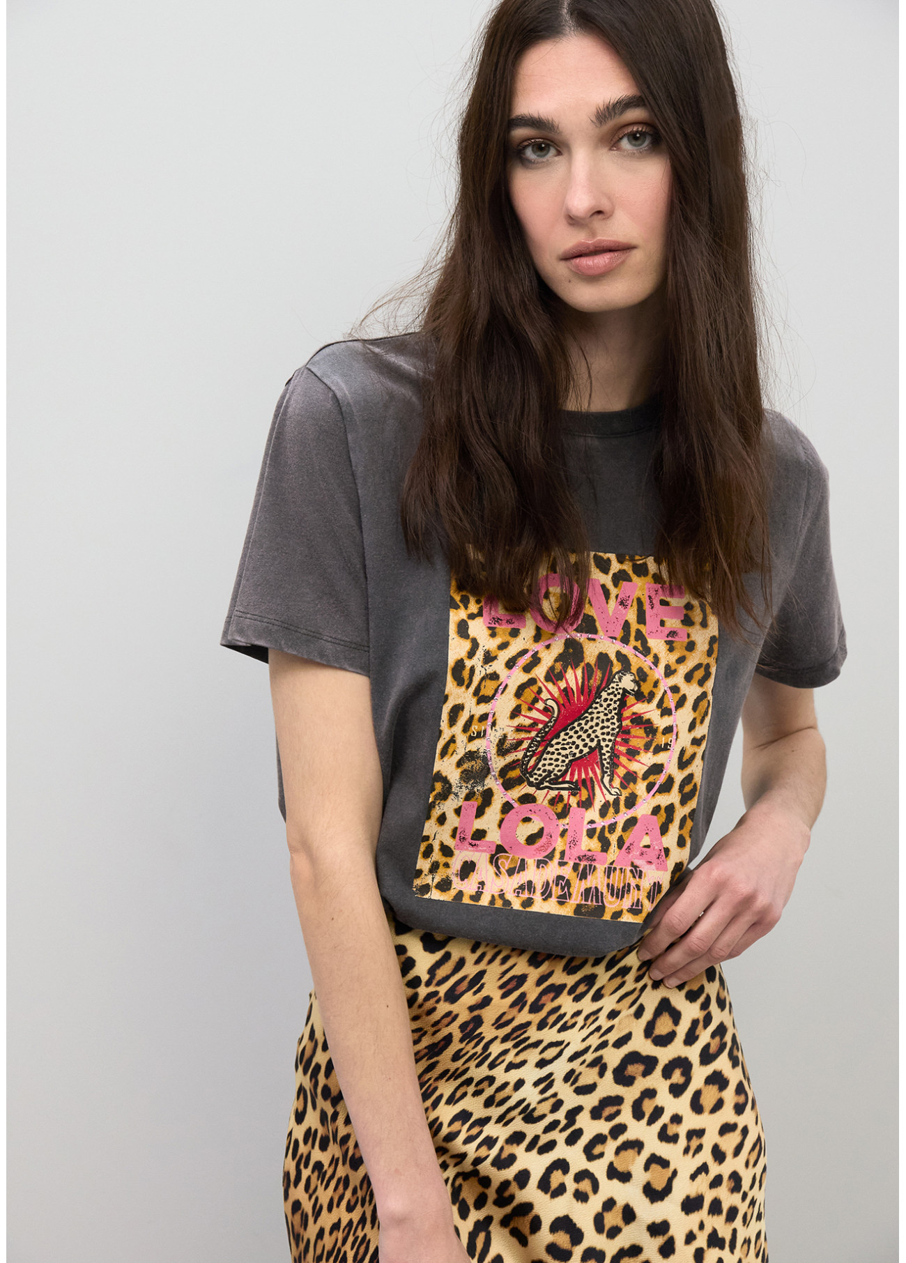 Camiseta LOVE LOLA leopardo - Imagen 3