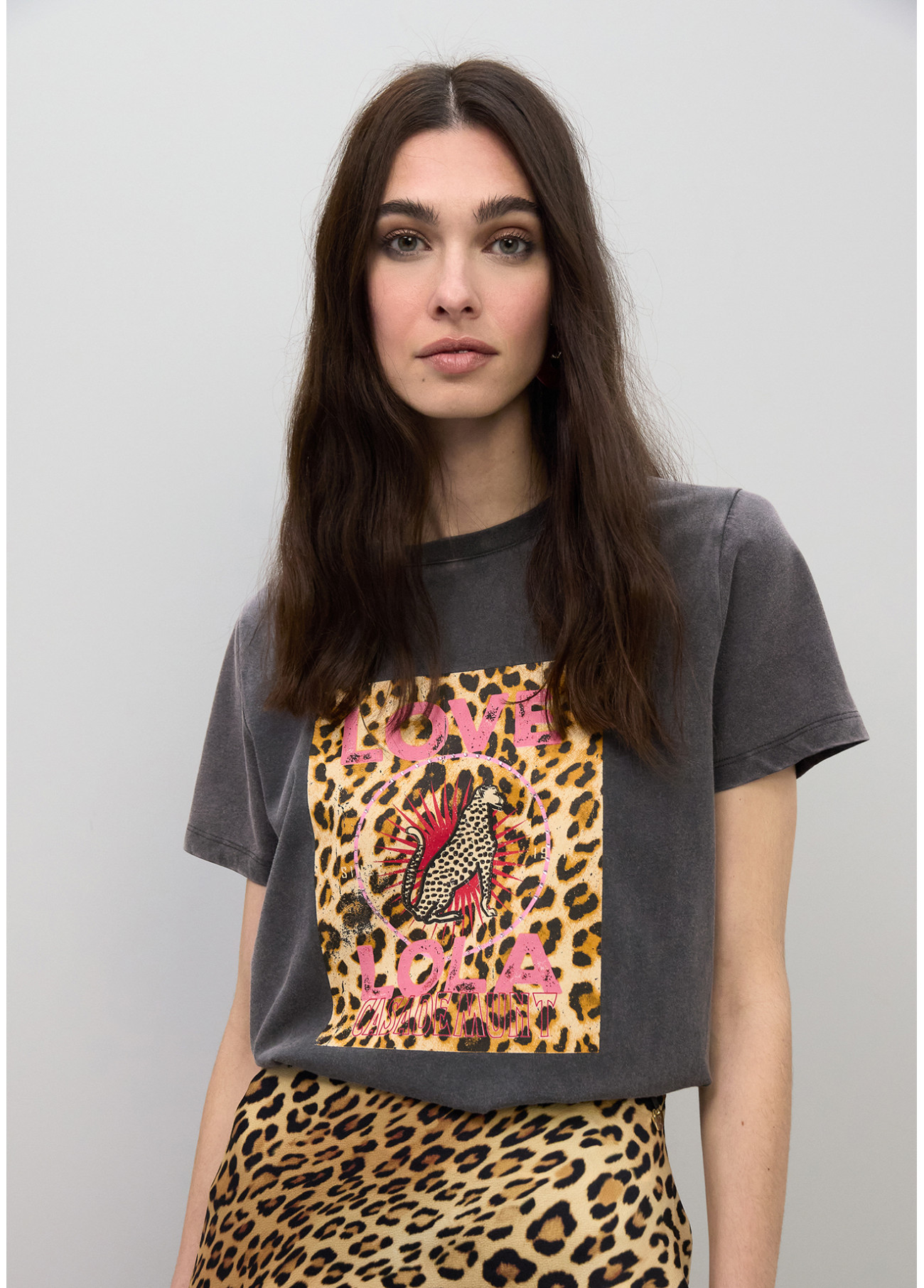 Camiseta LOVE LOLA leopardo
