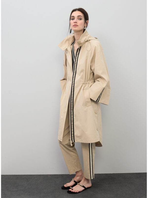 Gabardina Parka Oversize Rayas
