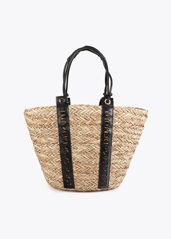 Capazo detalle asa logo troquelado BEIGE