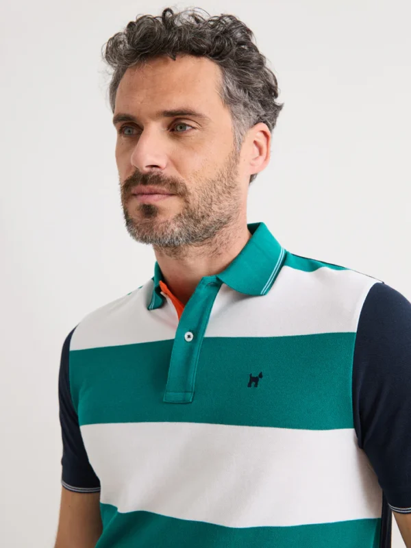 Polo Rayas Marinero VERDE