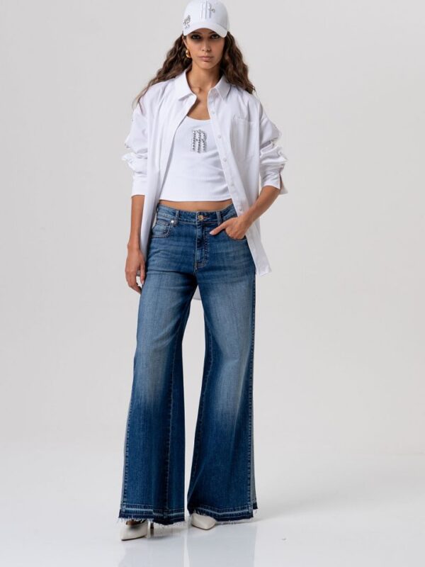 FLARE PANTS WITH INSERT DOUBLEWASH