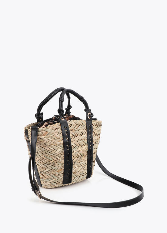 Mini capazo detalle asa logo troquelado BEIGE